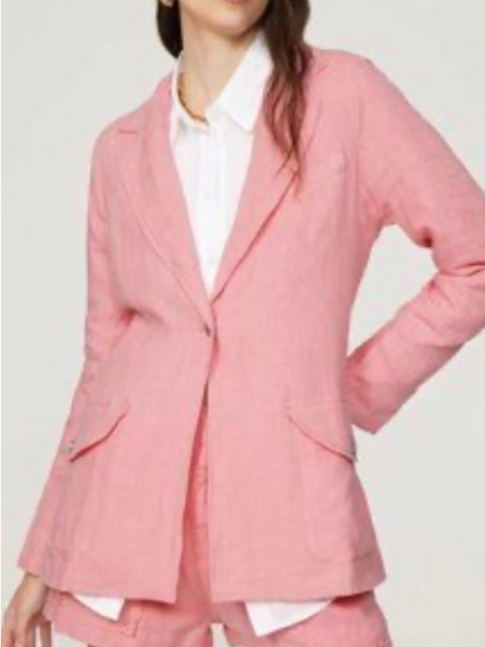 DL1961 linen relaxed fit Pink Tailored Blazer